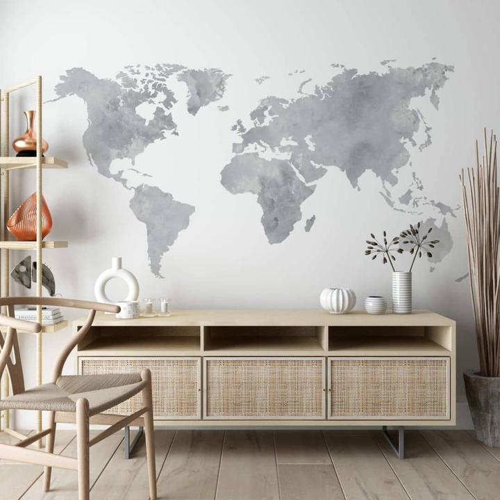 Actual product image Trenddeko Watercolor world map (160 x 82 cm)