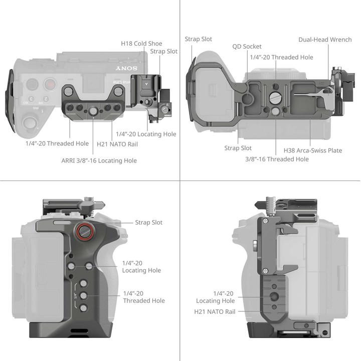 Immagine prodotto SmallRig Kit gabbia a sgancio rapido HawkLock (Gabbietta)