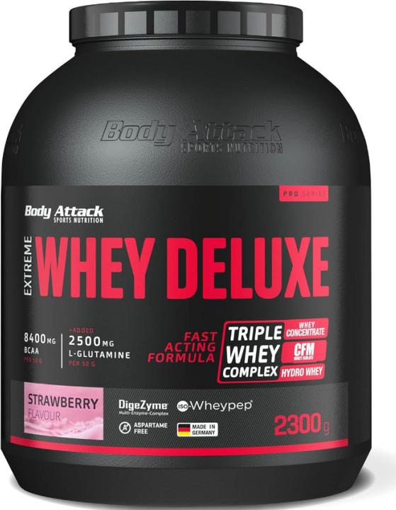 Immagine prodotto Body Attack Extreme Whey Deluxe (2300g lattina) (Fragola, 1 pz., 2300 g)