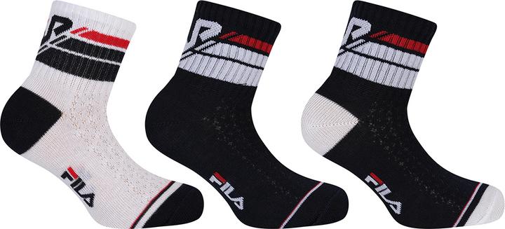 FILA Junior Boy Quarter Plain Socks 3 Pairs Pack