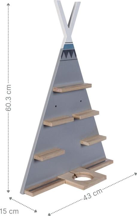 Actual product image Hermex Tipi wall shelf for Toniebox and Toniefiguren wooden shelf toy organiser