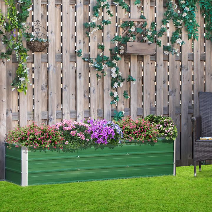 Actual product image Outsunny Garden bed including gardening gloves and bed signs