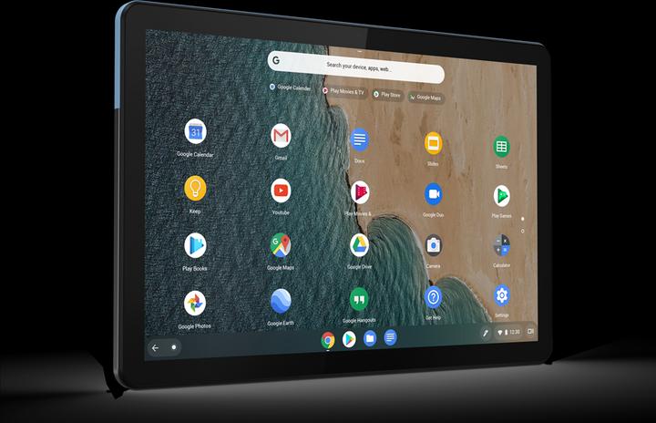 Produktbild Lenovo IdeaPad Duet Chromebook (10.10", 128 GB, Ice Blue, Iron Grey)