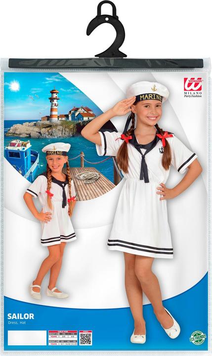 Actual product image Widmann Sailor Girl Marine children's costume (116)