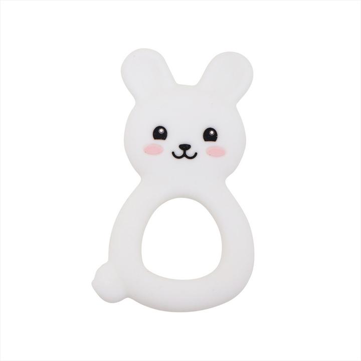 Jellystone Designs Coniglietto Teether - bianco (JSD0381)