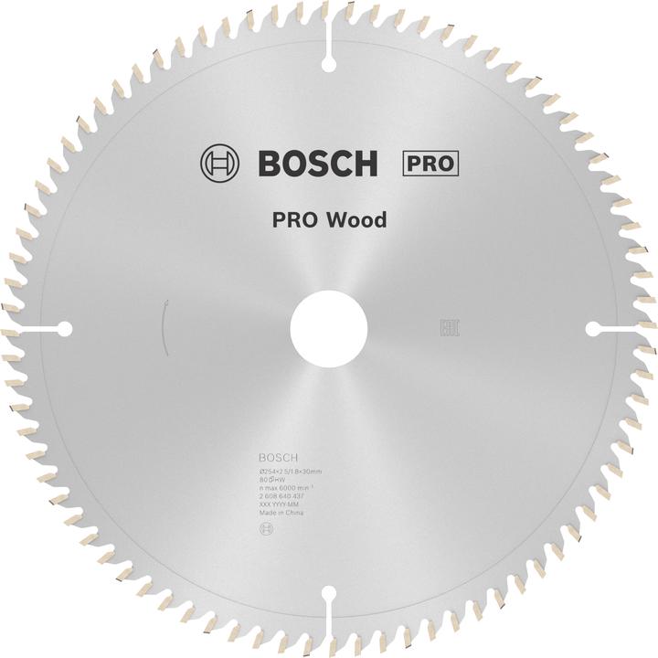 Produktbild Bosch Professional Zubehör PRO Wood Kreissägeblatt, 254 x 2.5 x 30 mm