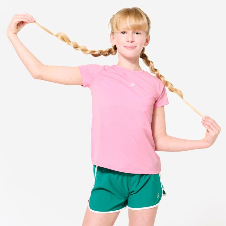 Image du produit Decathlon T-shirt multisport respirant fille, Rose (6, 7, 8)