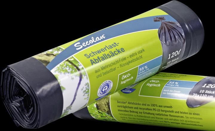 Image du produit Secolan 1x10 sacs à déchets lourds 120 l (1 x, 120 l)