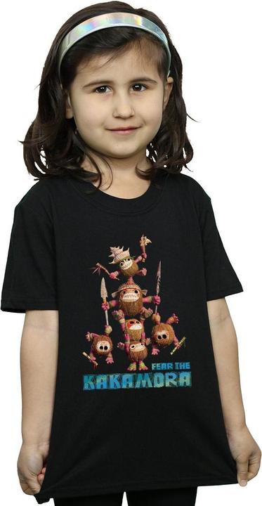 Actual product image Disney Girls Moana Fear The Kakamora Cotton T-Shirt (128)