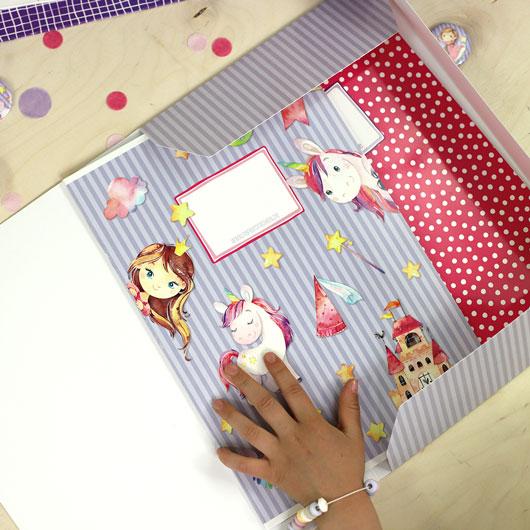 Actual product image Papierdrachen School folder set of 2 DIN A4 - Unicorn (VE 4) (A4, 2 x)