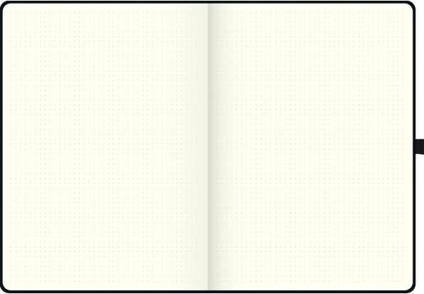 Image du produit Carnet de notes KOMPAGNON A4 trame pointillée, noir couverture rigide 192 pages (A4, Pointillés, Couverture rigide)