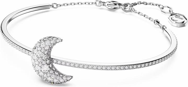 Produktbild Swarovski Luna Armreif Mond Weiss (17 cm, Swarovski Metall)