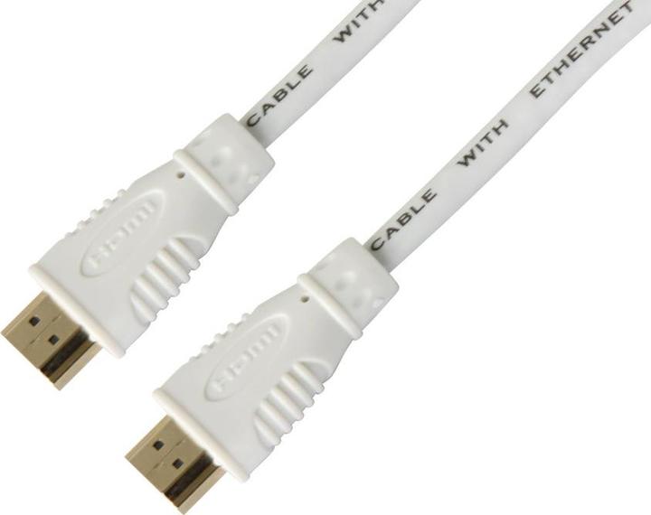 Produktbild Techly HDMI Kabel A M/M high speed 5m weiss (5 m, HDMI)