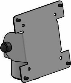 Produktbild Ergonomic Solutions New VESA Top mount - BLACK (Tisch, 27")