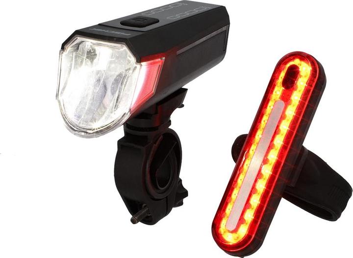 Produktbild Fischer LED-Akku Bel.-Set Bremsbel. 80 Lux (80 lm, 20 lm)