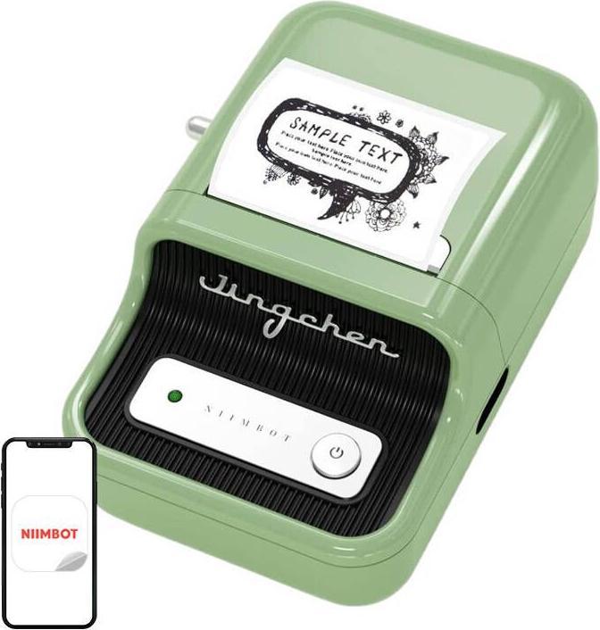 Actual product image Niimbot B21 portable label printer (green)