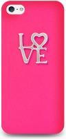 Immagine prodotto Ultra Case 'Love' - Custodia rigida per iPhone 5/5S/SE - Rosa (Apple iPhone 5, Apple iPhone 5s)