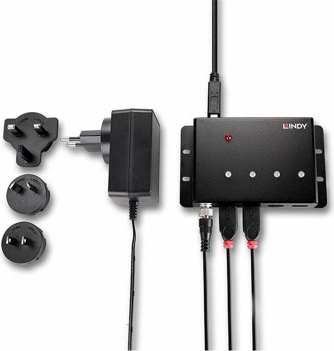 Produktbild Lindy 4 Port USB 3.0 Metal Hub 4 zusätzliche USB 3.0 Anschlüsse (USB-B, 4 Ports)
