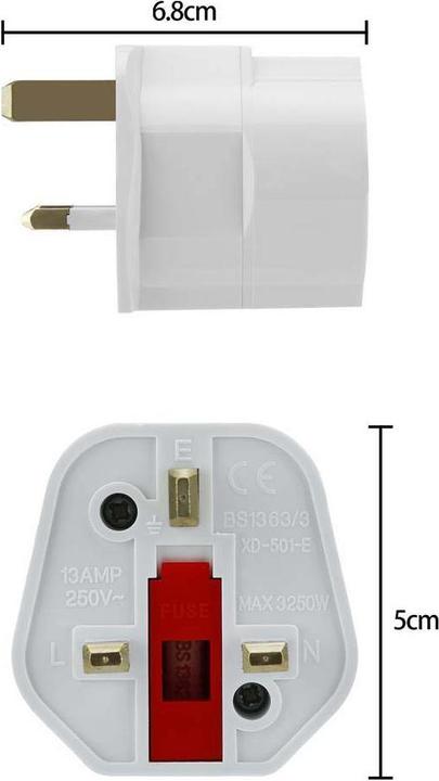Actual product image Intirilife Socket adapter set of 4 UK type G to EU