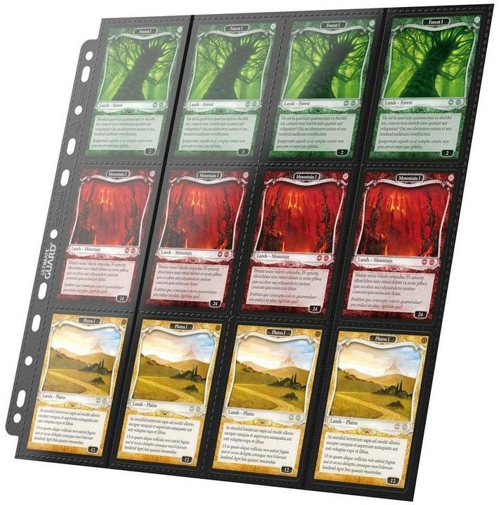 Actual product image Ultimate Guard File inserts 24-Pocket QuadRow Pages Black 10 pcs