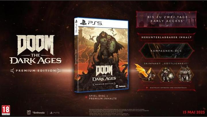 Produktbild Bethesda DOOM: The Dark Ages - Premium Edition (PS5, DE, EN, FR)