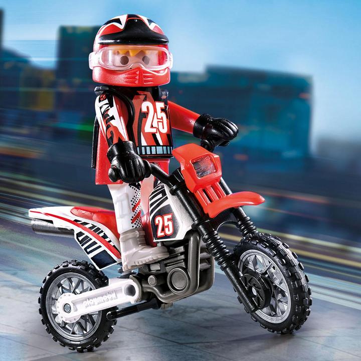 Produktbild Playmobil Motocross-Fahrer (9357, Playmobil Special Plus)