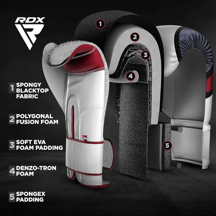 Actual product image Rdx Boxing Glove Bgr-F7 Red (14 OZ, One size)