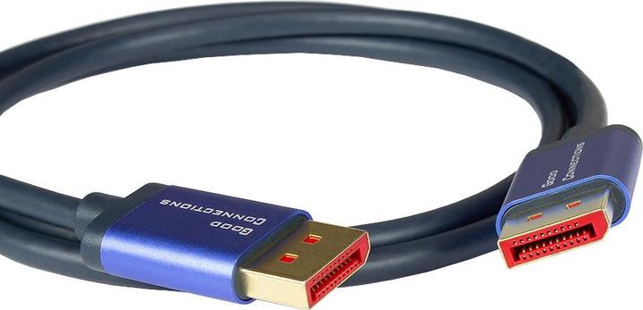 Image du produit Good Connections Câble DisplayPort 1.4 SmartFLEX, 8K UHD-2 / 4K UHD, boîtier aluminium, CU, bleu foncé, 0.5m, Bon Con (0.50 m, DisplayPort)