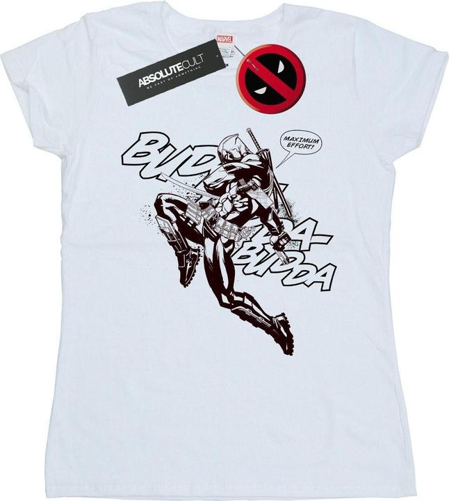 Actual product image Womens/Ladies Deadpool Budda Budda Cotton T-Shirt (S)