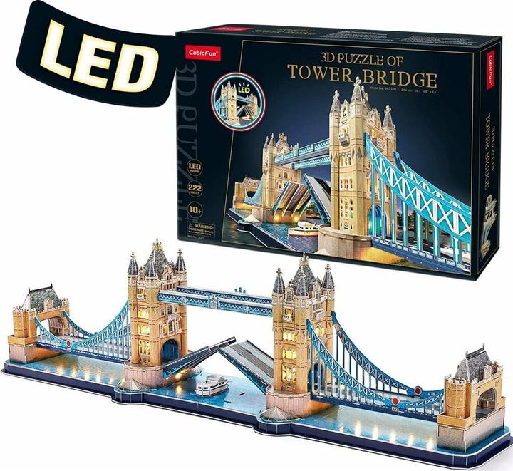 Actual product image Van der Meulen 3d Puzzle Tower Bridge LED (222 pieces)