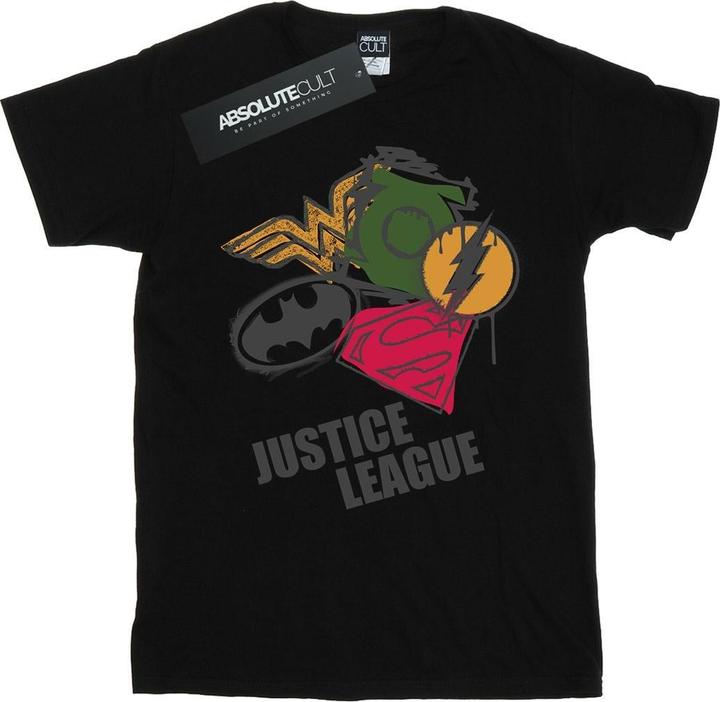 Produktbild Justice League Spray Logos TShirt (XXL)