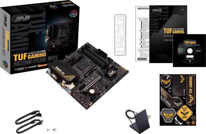Produktbild ASUS TUF GAMING A520M-PLUS WIFI (AM4, AMD A520, mATX)