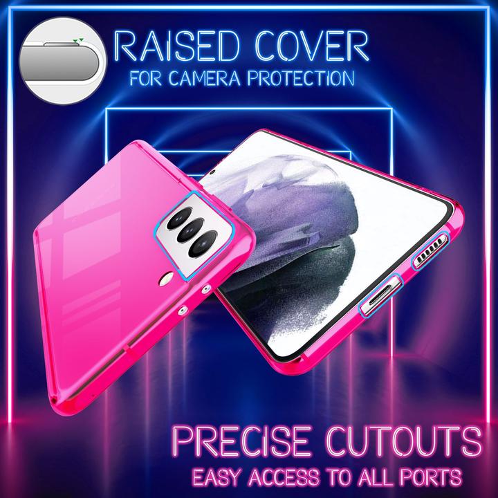 Actual product image Nalia Clear Neon Cell Phone Case (Samsung Galaxy S21+)