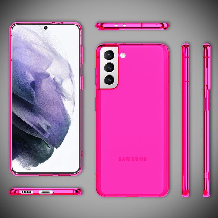 Actual product image Nalia Clear Neon Cell Phone Case (Samsung Galaxy S21+)