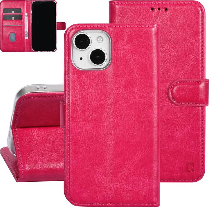 Image du produit UNIQ Accessory Étui iPhone 15 - Book Case similicuir rose vif No.707 (Apple iPhone 15)