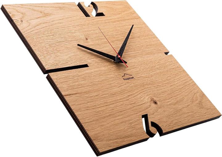 Produktbild Huamet Eckige Holzwanduhr (30 cm)