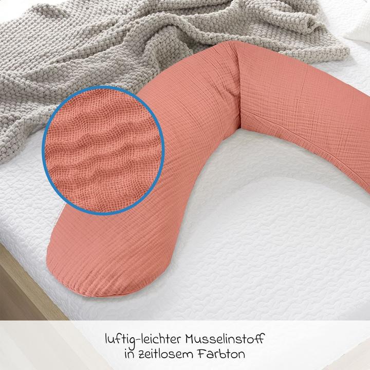 Actual product image Theraline Nursing pillow replacement cover for nursing pillow The Original - muslin (190 cm)