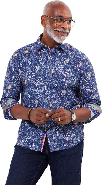 Actual product image Joe Browns Botanical Bird Print Long Sleeve Shirt (S)