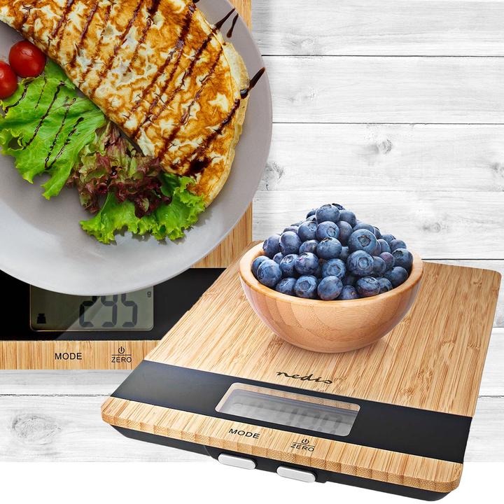 Immagine prodotto Nedis Bilancia da cucina digitale Legno/Plastica Legno Legno