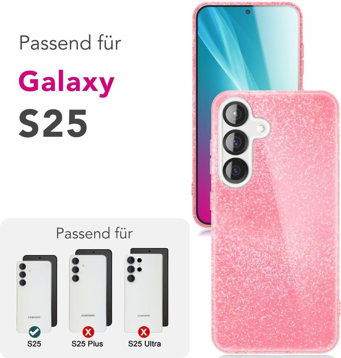 Produktbild Nalia ShinePop - Stabile Glänzende Glitzer Hülle - Glamour Glitter Cover (Samsung Galaxy S25)