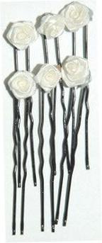 Produktbild A&A Haarnadel Rose schwarz weiss 6 Stück (6 Stk.)