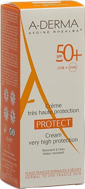 Image du produit A-Derma Crème PROTECT SPF50+ (Crème solaire visage, SPF 50+, 40 ml, 59 g)