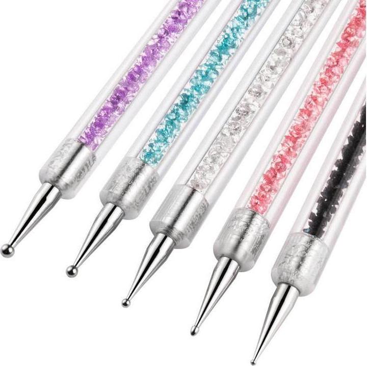 Immagine prodotto Vanessa Beauty Penne per puntini (Utensile per unghie, Porpora, Bianco, Nero, Blu, Rosa)