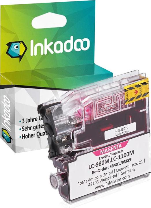 Produktbild Inkadoo Druckerpatronen kompatibel zu Brother LC-980M XL Tintenpatrone, magenta Magenta (M)