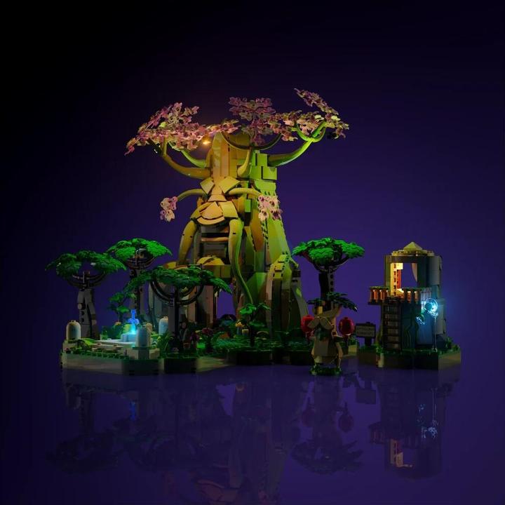 Actual product image Light my bricks LMB 2.0 LED Light Set for LEGO 77092 The Legend of Zelda - Deku Tree 2-in-1