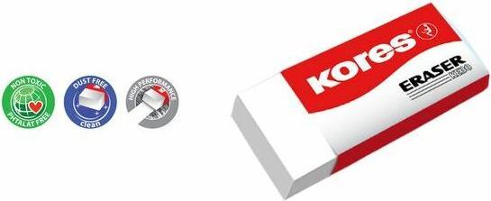 Actual product image Kores Plastic eraser "KE20", (W)60 x (D)21 x (H)10 mm