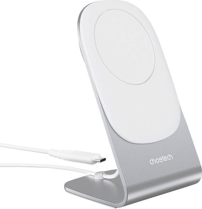 Actual product image Choetech 15W Qi wireless inductive charger with MagSafe white (H046+T518-F) (15 W)