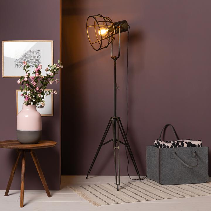 Image du produit Brilliant Lampadaire Reece à trois pieds, acier noir (E27)