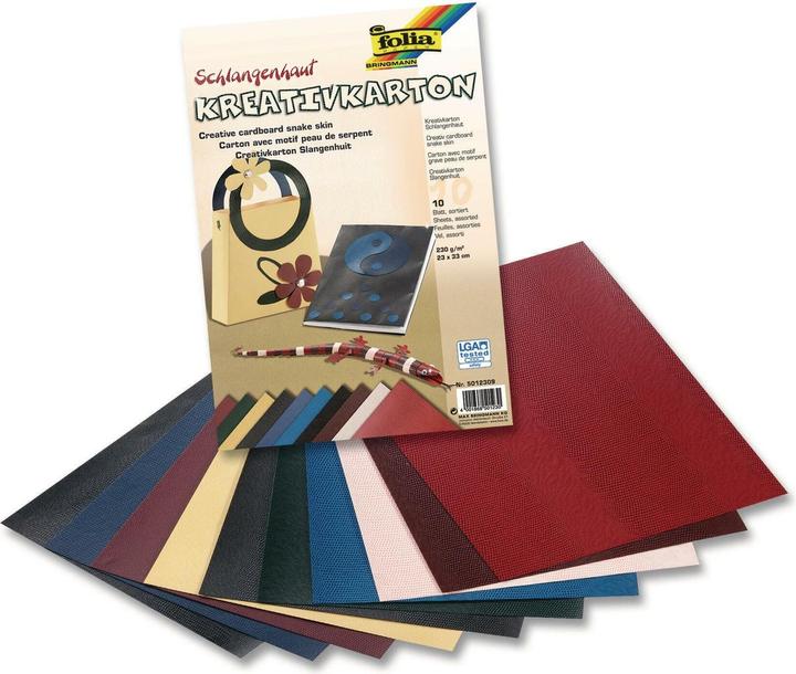 Image du produit Folia Carton créatif peau de serpent (230 g/m², 10 x)
