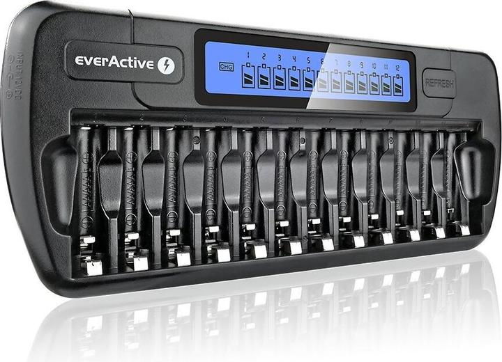 Actual product image Everactive 1-12 AA / AAA battery charger with LCD display (1 pcs., AAA, AA, Chargers without battery)